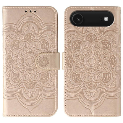 For iPhone Air Sun Mandala Embossing Leather Phone Case(Rose Gold) - iPhone Air Cases by buy2fix | Online Shopping UK | buy2fix