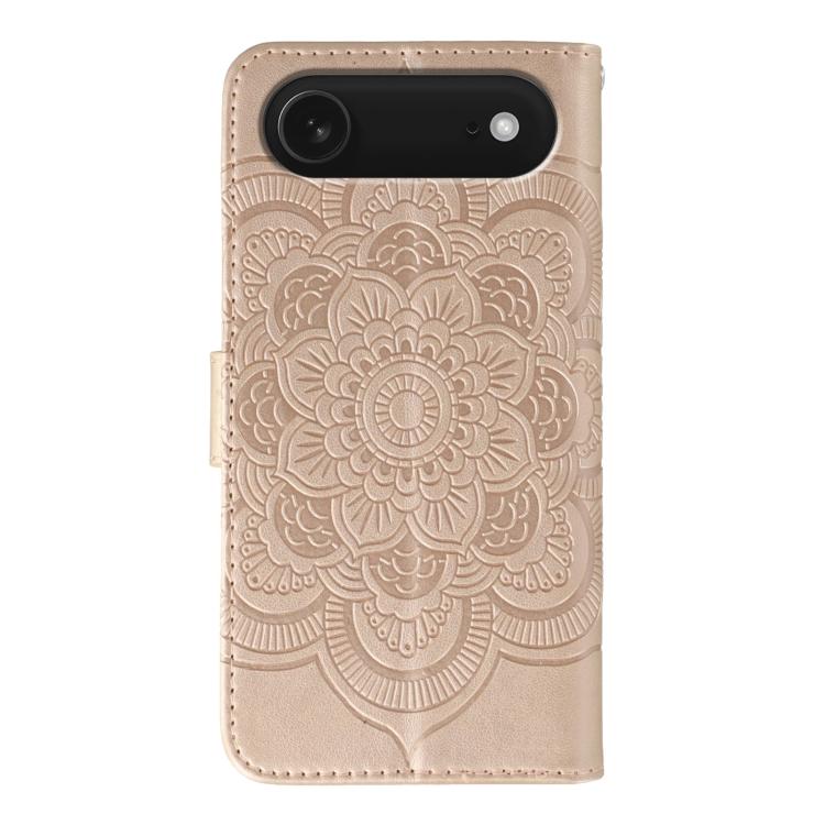 For iPhone Air Sun Mandala Embossing Leather Phone Case(Rose Gold) - iPhone Air Cases by buy2fix | Online Shopping UK | buy2fix