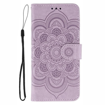 For iPhone Air Sun Mandala Embossing Leather Phone Case(Purple) - iPhone Air Cases by buy2fix | Online Shopping UK | buy2fix
