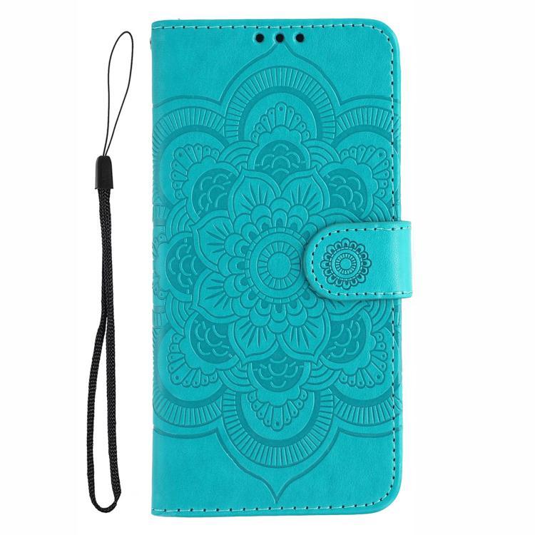 For iPhone Air Sun Mandala Embossing Leather Phone Case(Blue) - iPhone Air Cases by buy2fix | Online Shopping UK | buy2fix