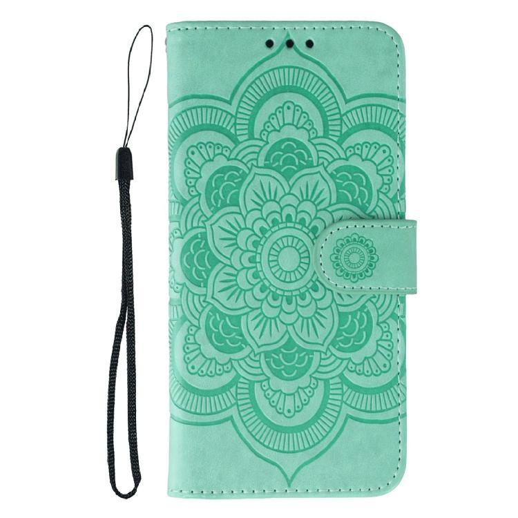 For iPhone Air Sun Mandala Embossing Leather Phone Case(Green) - iPhone Air Cases by buy2fix | Online Shopping UK | buy2fix