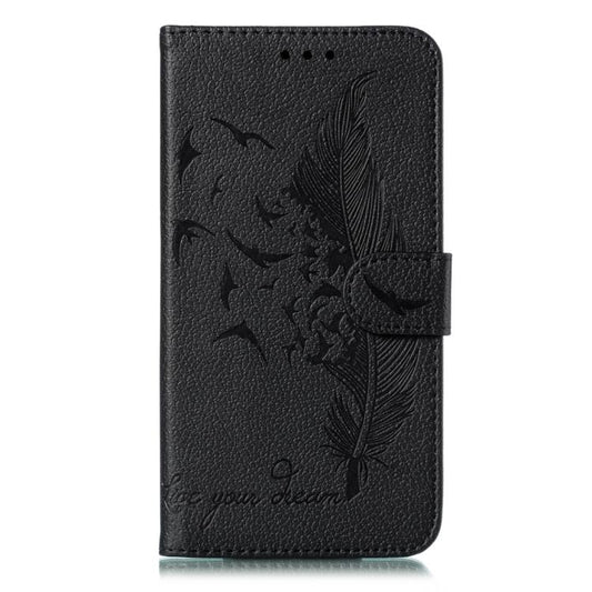For iPhone Air Feather Pattern Litchi Texture Leather Phone Case(Black) - iPhone Air Cases by buy2fix | Online Shopping UK | buy2fix