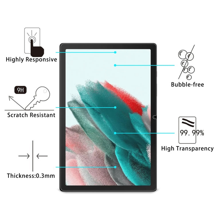 For Samsung Galaxy Tab A10 Plus / A9 Plus 9H 0.3mm Explosion-proof Tempered Glass Film - For Samsung Tab by buy2fix | Online Shopping UK | buy2fix