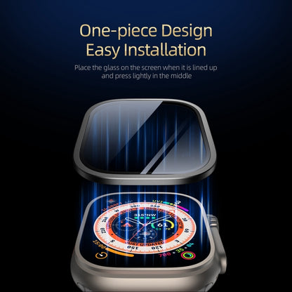 For Apple Watch Ultra 3 / 2 / 1 49mm DUX DUCIS 2 in 1 Aluminum Alloy Frame Tempered Glass Screen Protector(Black) by DUX DUCIS