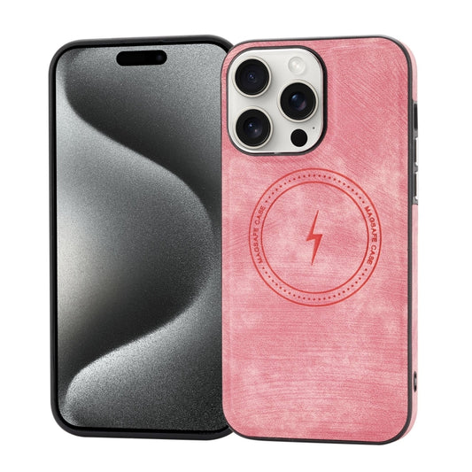 For iPhone 15 Pro Max Side PU Hybrid TPU Magsafe Phone Case(Pink) - iPhone 15 Pro Max Cases by buy2fix | Online Shopping UK | buy2fix