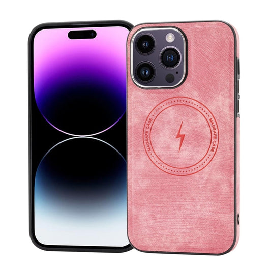 For iPhone 14 Pro Side PU Hybrid TPU Magsafe Phone Case(Pink) - iPhone 14 Pro Cases by buy2fix | Online Shopping UK | buy2fix