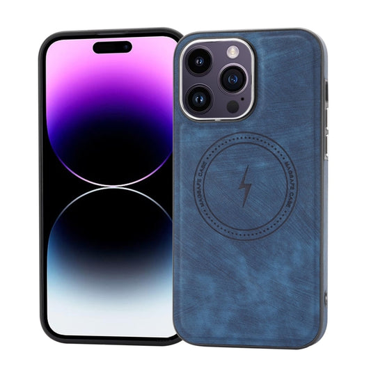 For iPhone 14 Pro Side PU Hybrid TPU Magsafe Phone Case(Blue) - iPhone 14 Pro Cases by buy2fix | Online Shopping UK | buy2fix