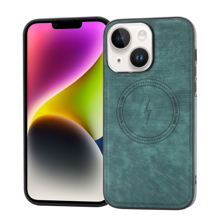 For iPhone 14 Plus Side PU Hybrid TPU Magsafe Phone Case(Green) - iPhone 14 Plus Cases by buy2fix | Online Shopping UK | buy2fix