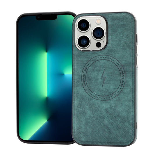 For iPhone 13 Pro Max Side PU Hybrid TPU Magsafe Phone Case(Green) - iPhone 13 Pro Max Cases by buy2fix | Online Shopping UK | buy2fix