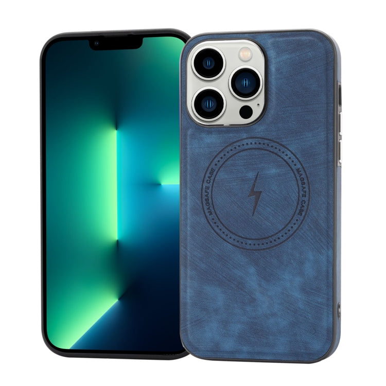 For iPhone 13 Pro Side PU Hybrid TPU Magsafe Phone Case(Blue) - iPhone 13 Pro Cases by buy2fix | Online Shopping UK | buy2fix