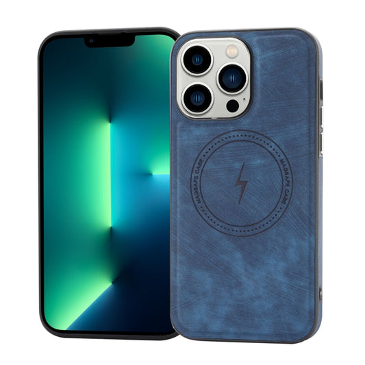 For iPhone 13 Pro Side PU Hybrid TPU Magsafe Phone Case(Blue) - iPhone 13 Pro Cases by buy2fix | Online Shopping UK | buy2fix