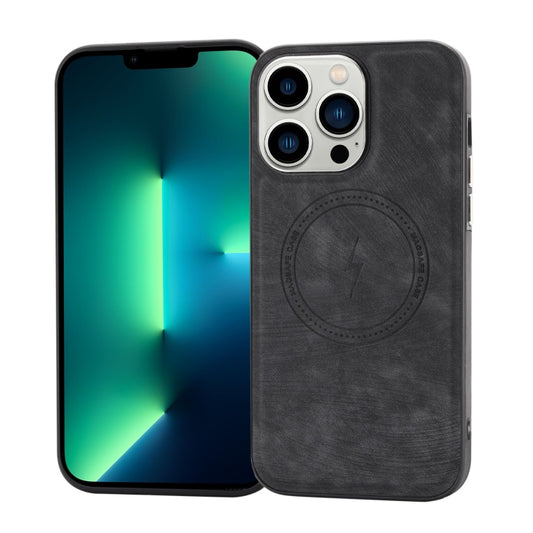 For iPhone 13 Pro Side PU Hybrid TPU Magsafe Phone Case(Black) - iPhone 13 Pro Cases by buy2fix | Online Shopping UK | buy2fix