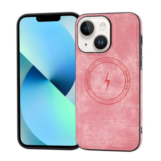 For iPhone 13 Side PU Hybrid TPU Magsafe Phone Case(Pink) - iPhone 13 Cases by buy2fix | Online Shopping UK | buy2fix