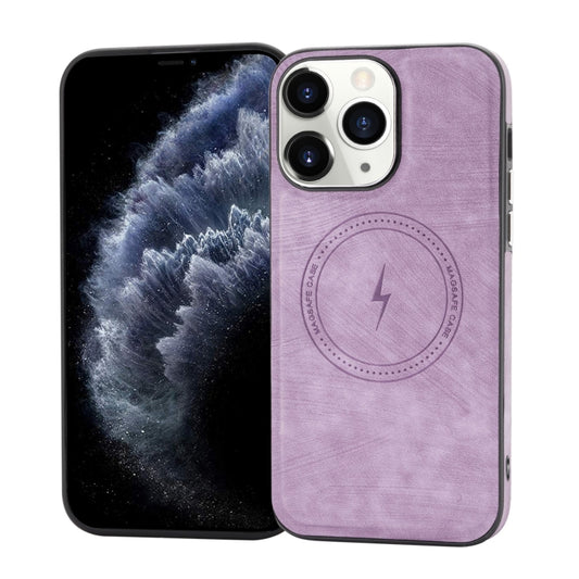 For iPhone 11 Pro Side PU Hybrid TPU Magsafe Phone Case(Light Purple) by buy2fix