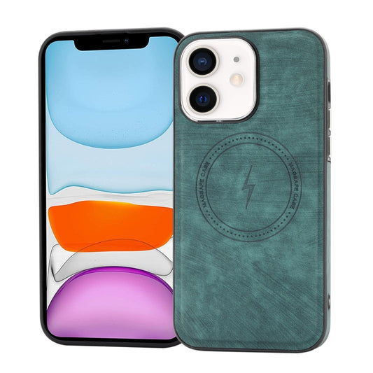 For iPhone 11 Side PU Hybrid TPU Magsafe Phone Case(Green) - iPhone 11 Cases by buy2fix | Online Shopping UK | buy2fix