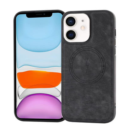 For iPhone 11 Side PU Hybrid TPU Magsafe Phone Case(Black) by buy2fix