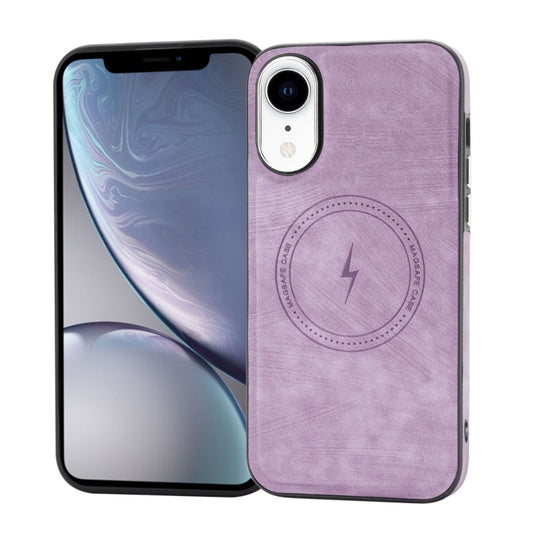 For iPhone XR Side PU Hybrid TPU Magsafe Phone Case(Light Purple) - More iPhone Cases by buy2fix | Online Shopping UK | buy2fix