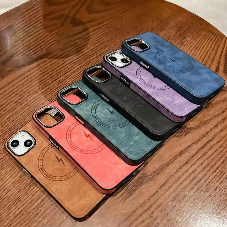 For iPhone 15 Side PU Hybrid TPU Magsafe Phone Case(Green) - iPhone 15 Cases by buy2fix | Online Shopping UK | buy2fix