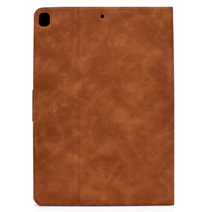 For iPad 10.2 / Air (2019) / Pro 10.5 Cowhide Texture Horizontal Flip Leather Case with Holder & Card Slots & Sleep / Wake-up Function(Brown) - iPad 10.2 Cases by buy2fix | Online Shopping UK | buy2fix