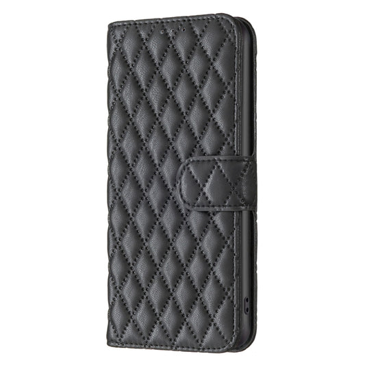 For Motorola Moto G54 5G EU Edition Diamond Lattice Wallet Flip Leather Phone Case(Black) by buy2fix