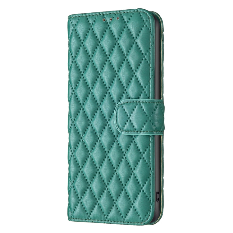 For Motorola Moto G84 Diamond Lattice Wallet Flip Leather Phone Case(Green) by buy2fix