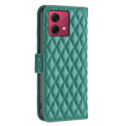 For Motorola Moto G84 Diamond Lattice Wallet Flip Leather Phone Case(Green) by buy2fix