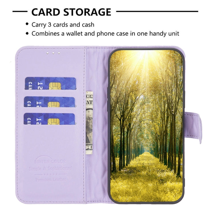 For Motorola Moto G Power 5G 2024 Diamond Lattice Wallet Flip Leather Phone Case(Purple) by buy2fix