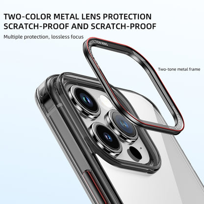 For iPhone 15 iPAKY MG Series Transparent PC+TPU Phone Case(Transparent Black) - iPhone 15 Cases by iPAKY | Online Shopping UK | buy2fix