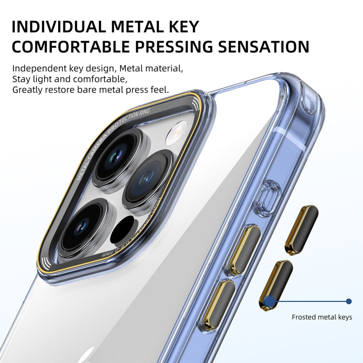 For iPhone 15 iPAKY MG Series Transparent PC+TPU Phone Case(Transparent Black) - iPhone 15 Cases by iPAKY | Online Shopping UK | buy2fix