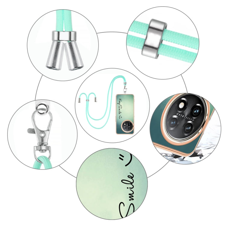 For OnePlus 11 Electroplating Dual-side IMD Phone Case with Lanyard(Smile) - OnePlus Cases by buy2fix | Online Shopping UK | buy2fix