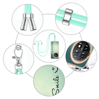 For OnePlus 11 Electroplating Dual-side IMD Phone Case with Lanyard(Smile) - OnePlus Cases by buy2fix | Online Shopping UK | buy2fix