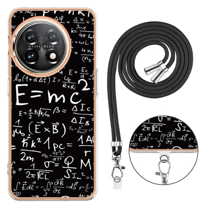 For OnePlus 11 Electroplating Dual-side IMD Phone Case with Lanyard(Equation) - OnePlus Cases by buy2fix | Online Shopping UK | buy2fix