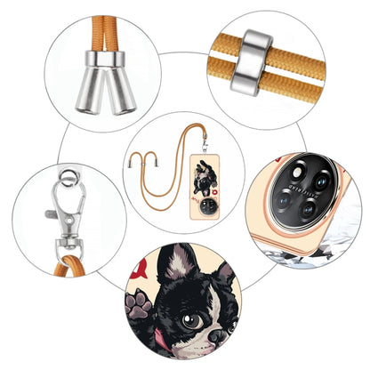 For OnePlus 11 Electroplating Dual-side IMD Phone Case with Lanyard(Lucky Dog) - OnePlus Cases by buy2fix | Online Shopping UK | buy2fix