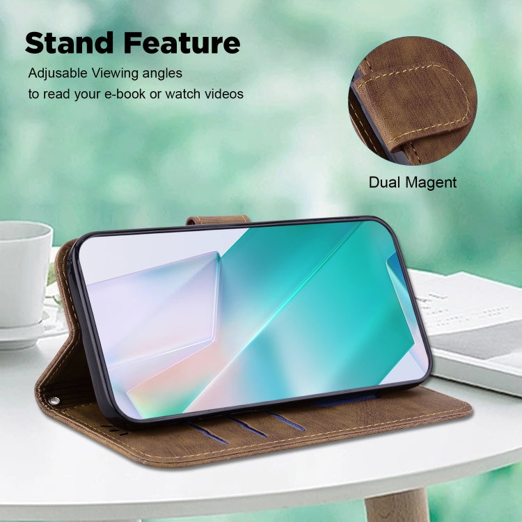 For Google Pixel 9 Pro Little Tiger Embossed Leather Phone Case(Brown) by buy2fix