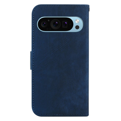 For Google Pixel 9 Little Tiger Embossed Leather Phone Case(Dark Blue) by buy2fix