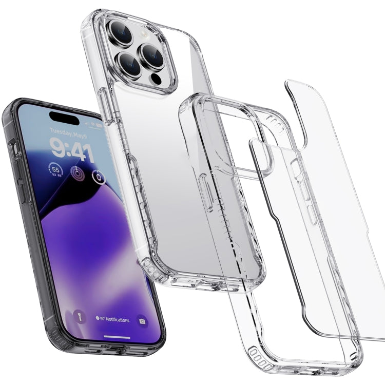 For iPhone 15 Pro iPAKY YG Series Transparent PC+TPU Phone Case(Transparent Purple) - iPhone 15 Pro Cases by iPAKY | Online Shopping UK | buy2fix
