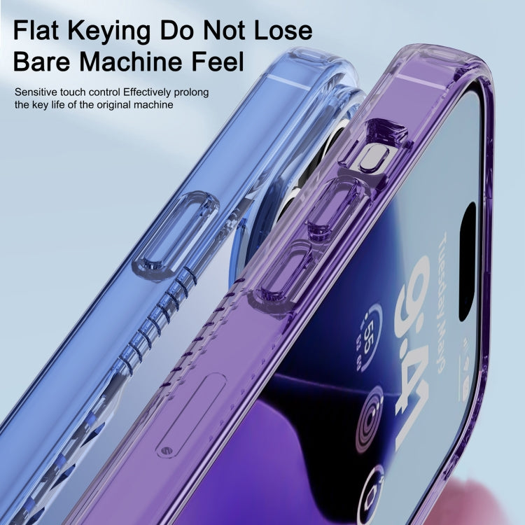 For iPhone 15 Pro iPAKY YG Series Transparent PC+TPU Phone Case(Transparent Purple) - iPhone 15 Pro Cases by iPAKY | Online Shopping UK | buy2fix