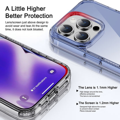 For iPhone 15 Pro iPAKY YG Series Transparent PC+TPU Phone Case(Transparent Purple) - iPhone 15 Pro Cases by iPAKY | Online Shopping UK | buy2fix