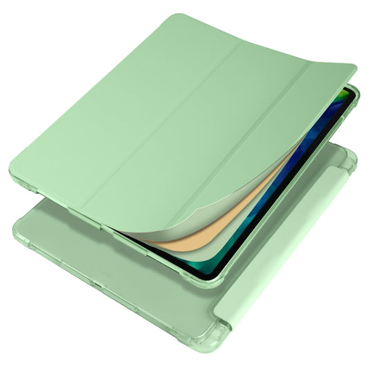 For iPad Air 13 2025 / 2024 / iPad Pro 12.9 (2020) / iPad Pro 12.9(2018) 3-folding Horizontal Flip PU Leather + Shockproof TPU Tablet Case with Holder & Pen Slot(Matcha Green) - iPad Pro 12.9 (2020) Cases by buy2fix | Online Shopping UK | buy2fix