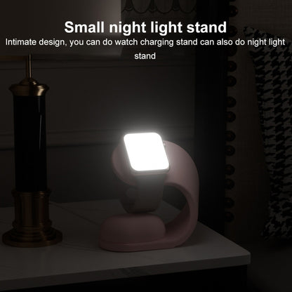 For Apple Watch Series Smart Watch U-shaped Silicone Charging Holder(Blue) by buy2fix