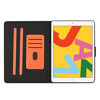 For iPad 10.2 Solid Color Horizontal Flip Leather Case with Card Slots & Holder & Sleep / Wake-up Function(Orange) - iPad 10.2 Cases by buy2fix | Online Shopping UK | buy2fix