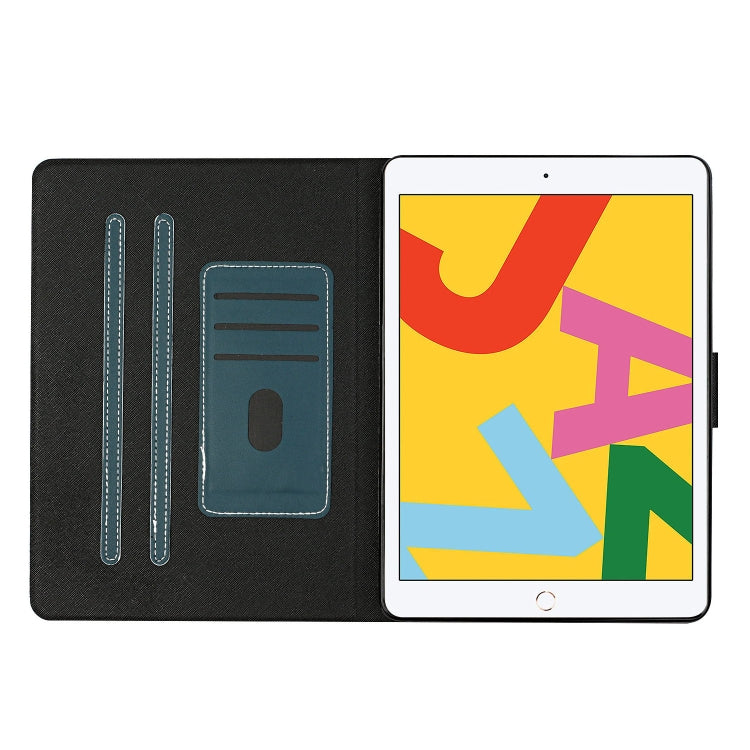 For iPad 10.2 Solid Color Horizontal Flip Leather Case with Card Slots & Holder & Sleep / Wake-up Function(Dark Green) - iPad 10.2 Cases by buy2fix | Online Shopping UK | buy2fix
