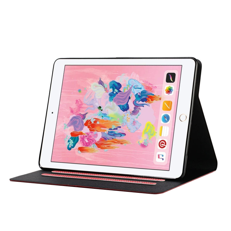 For iPad 9.7 (2017/2018) & Air 2 & Air Solid Color Horizontal Flip Leather Case with Card Slots & Holder & Sleep / Wake-up Function(Red) - iPad 9.7 (2018) & (2017) Cases by buy2fix | Online Shopping UK | buy2fix