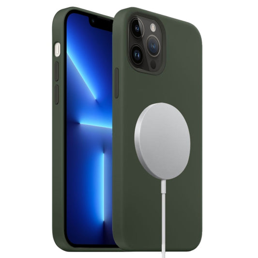 For iPhone 13 Pro Liquid Silicone Full Coverage MagSafe Phone Case(Deep Green) - iPhone 13 Pro Cases by buy2fix | Online Shopping UK | buy2fix