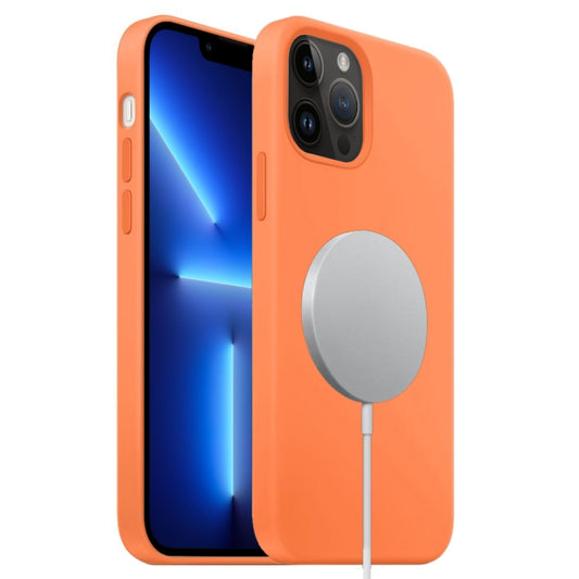 For iPhone 13 Pro Liquid Silicone Full Coverage MagSafe Phone Case(Orange) - iPhone 13 Pro Cases by buy2fix | Online Shopping UK | buy2fix