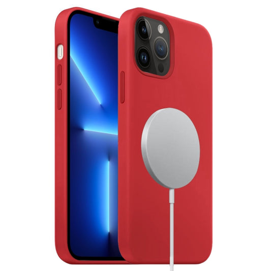 For iPhone 13 Pro Liquid Silicone Full Coverage MagSafe Phone Case(Red) - iPhone 13 Pro Cases by buy2fix | Online Shopping UK | buy2fix