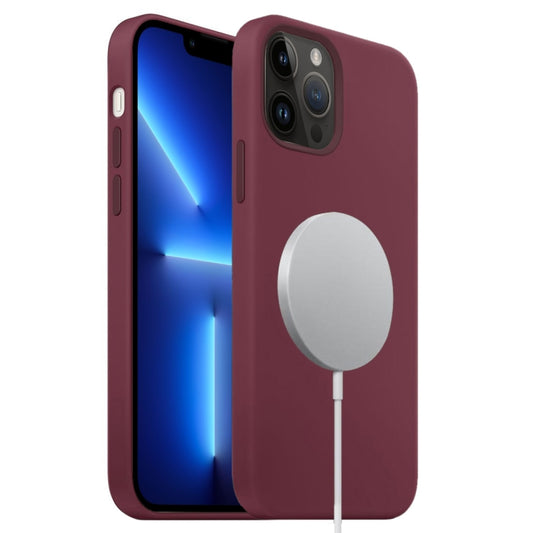 For iPhone 13 Pro Liquid Silicone Full Coverage MagSafe Phone Case(Wine Red) - iPhone 13 Pro Cases by buy2fix | Online Shopping UK | buy2fix