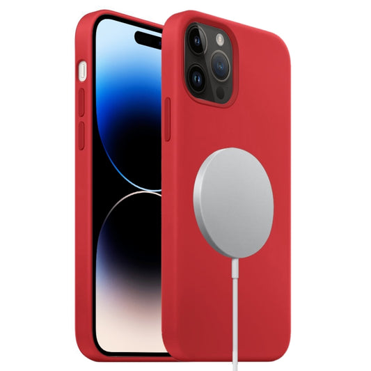 For iPhone 14 Pro Liquid Silicone Full Coverage MagSafe Phone Case(Red) - iPhone 14 Pro Cases by buy2fix | Online Shopping UK | buy2fix