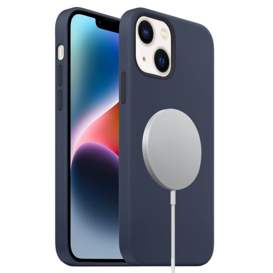 For iPhone 15 Liquid Silicone Full Coverage MagSafe Phone Case(Navy Blue) - iPhone 15 Cases by buy2fix | Online Shopping UK | buy2fix