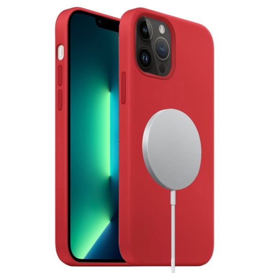 For iPhone 13 Pro Max Liquid Silicone Full Coverage MagSafe Phone Case(Red) - iPhone 13 Pro Max Cases by buy2fix | Online Shopping UK | buy2fix